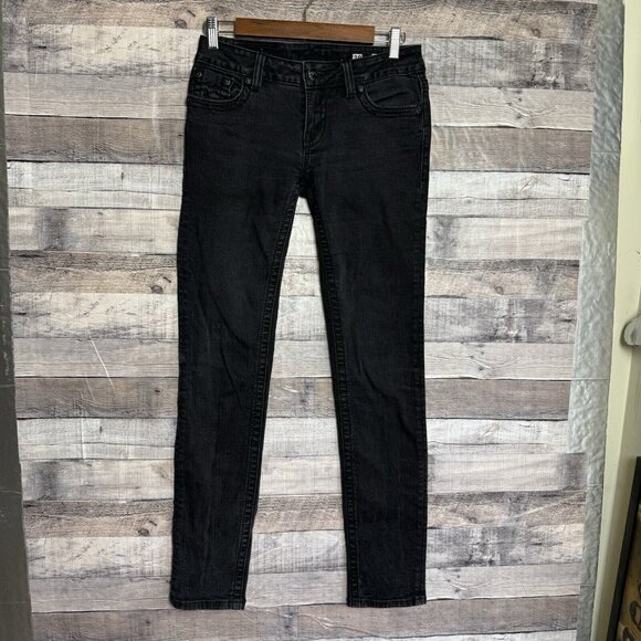 Miss Me JPD10035k-4 Womens Basic Low Rise Skinny Jeans in Black Sz 28 - Picture 1 of 12